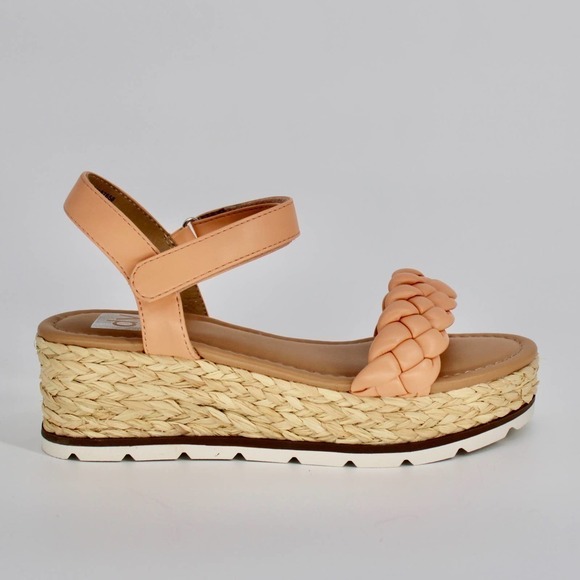 Dolce Vita Vamoos Platform Espadrille Sandals Girls Size 2 in Coral NEW - Picture 1 of 9